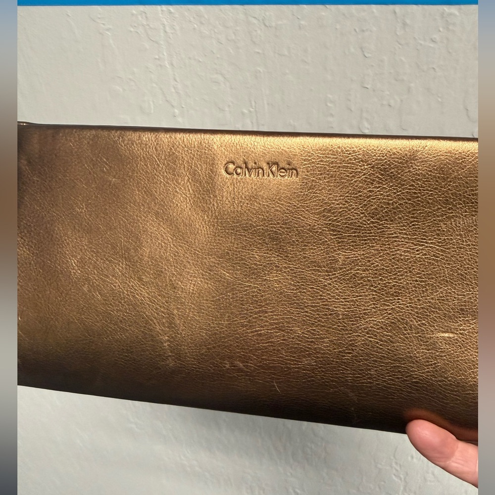Calvin Klein Metallic Bronze Clutch